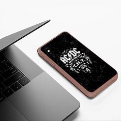 Чехол iPhone XS Max матовый AC/DC: Run For Your Life, цвет: 3D-коричневый — фото 2