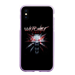Чехол iPhone XS Max матовый Witcher 2077, цвет: 3D-сиреневый