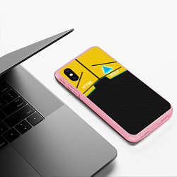 Чехол iPhone XS Max матовый Detroit: AP700 Yellow & Black, цвет: 3D-баблгам — фото 2