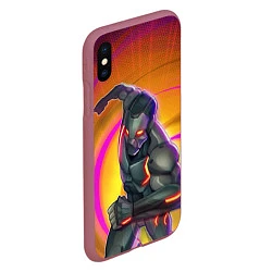 Чехол iPhone XS Max матовый Fortnite Omega, цвет: 3D-малиновый — фото 2