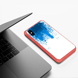 Чехол iPhone XS Max матовый Android Blood: White, цвет: 3D-красный — фото 2
