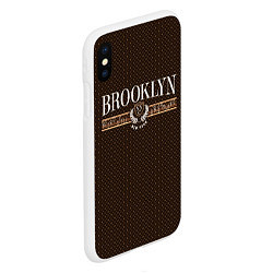 Чехол iPhone XS Max матовый Brooklyn Style, цвет: 3D-белый — фото 2