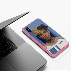 Чехол iPhone XS Max матовый XXXTentacion Art, цвет: 3D-малиновый — фото 2