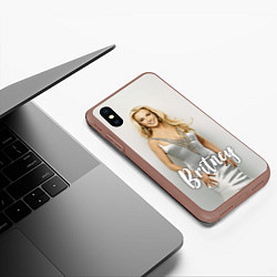 Чехол iPhone XS Max матовый Britney Spears, цвет: 3D-коричневый — фото 2