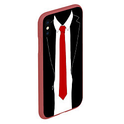 Чехол iPhone XS Max матовый Hitman 47, цвет: 3D-красный — фото 2
