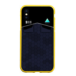 Чехол iPhone XS Max матовый Detroit: COP 911, цвет: 3D-желтый