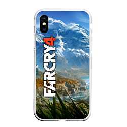 Чехол iPhone XS Max матовый Far Cry 4: Ice Mountains, цвет: 3D-белый