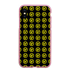 Чехол iPhone XS Max матовый 21 Pilots: Symbol Pattern, цвет: 3D-розовый