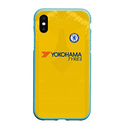 Чехол iPhone XS Max матовый FC Chelsea Away 18-19, цвет: 3D-мятный