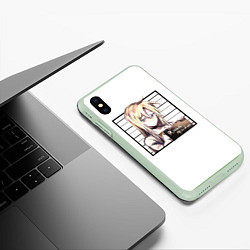 Чехол iPhone XS Max матовый Rachel Gardner, цвет: 3D-салатовый — фото 2