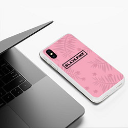 Чехол iPhone XS Max матовый Black Pink: Sweet Fashion, цвет: 3D-белый — фото 2