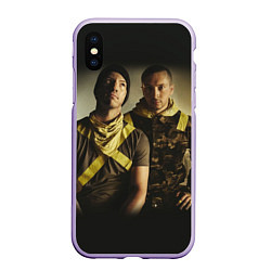 Чехол iPhone XS Max матовый 21 Pilots Boys, цвет: 3D-светло-сиреневый