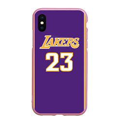 Чехол iPhone XS Max матовый NBA Lakers 23