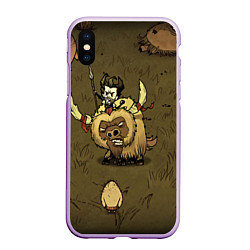 Чехол iPhone XS Max матовый Wild Wilson, цвет: 3D-сиреневый