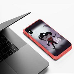 Чехол iPhone XS Max матовый Don't Starve: Love, цвет: 3D-красный — фото 2
