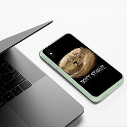 Чехол iPhone XS Max матовый Don't starve stories, цвет: 3D-салатовый — фото 2