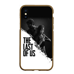 Чехол iPhone XS Max матовый The Last of Us: White & Black, цвет: 3D-коричневый