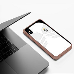 Чехол iPhone XS Max матовый JUVENTUS SPORT, цвет: 3D-коричневый — фото 2