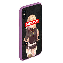 Чехол iPhone XS Max матовый Senpai Baby, цвет: 3D-фиолетовый — фото 2