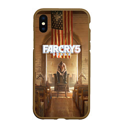 Чехол iPhone XS Max матовый Far Cry 5, цвет: 3D-коричневый