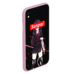 Чехол iPhone XS Max матовый Senpai Assassin, цвет: 3D-розовый — фото 2