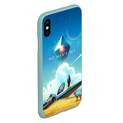 Чехол iPhone XS Max матовый No Man’s Sky: Atlas Rises, цвет: 3D-мятный — фото 2