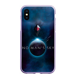 Чехол iPhone XS Max матовый No Man’s Sky: Dark Space, цвет: 3D-светло-сиреневый