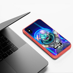 Чехол iPhone XS Max матовый Fortnite Murloc, цвет: 3D-красный — фото 2