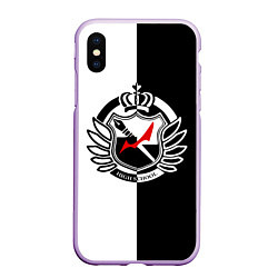 Чехол iPhone XS Max матовый MONOKUMA SCHOOL, цвет: 3D-сиреневый