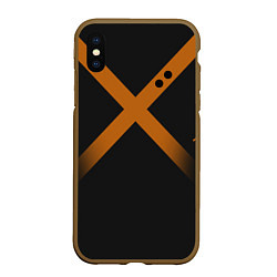 Чехол iPhone XS Max матовый KATSUKI BAKUGOU полосы, цвет: 3D-коричневый