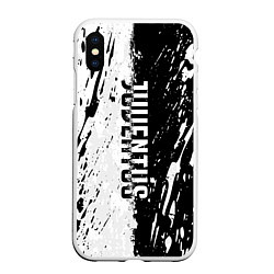 Чехол iPhone XS Max матовый JUVENTUS BIANCONERI, цвет: 3D-белый