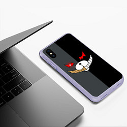 Чехол iPhone XS Max матовый KUROKUMA x MONOKUMA, цвет: 3D-светло-сиреневый — фото 2