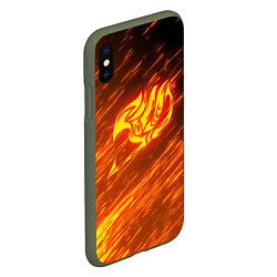 Чехол iPhone XS Max матовый NATSU DRAGNEEL, цвет: 3D-темно-зеленый — фото 2