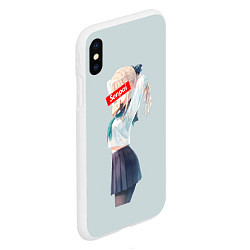 Чехол iPhone XS Max матовый Senpai School Girl, цвет: 3D-белый — фото 2