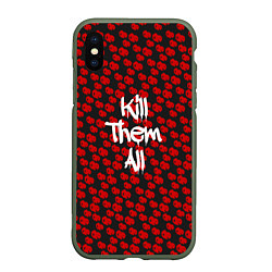 Чехол iPhone XS Max матовый R6S: Kill Them All, цвет: 3D-темно-зеленый