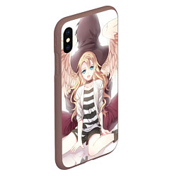 Чехол iPhone XS Max матовый Angels of Death, цвет: 3D-коричневый — фото 2