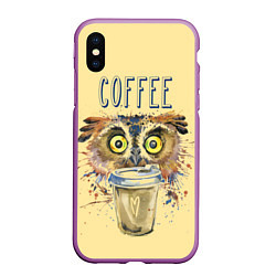 Чехол iPhone XS Max матовый Owls like coffee