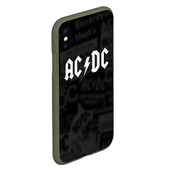 Чехол iPhone XS Max матовый AC/DC: Black Rock, цвет: 3D-темно-зеленый — фото 2