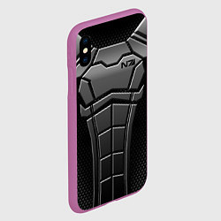 Чехол iPhone XS Max матовый Soldier N7, цвет: 3D-фиолетовый — фото 2