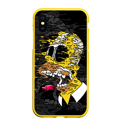 Чехол iPhone XS Max матовый Liquid Homer, цвет: 3D-желтый