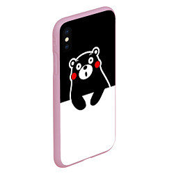 Чехол iPhone XS Max матовый Kumamon Surprised, цвет: 3D-розовый — фото 2