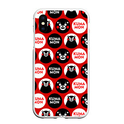 Чехол iPhone XS Max матовый Kumamon Pattern