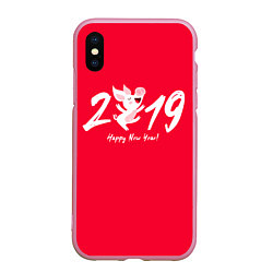 Чехол iPhone XS Max матовый Happy New Year 2019