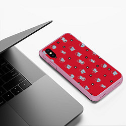 Чехол iPhone XS Max матовый IKON Bears, цвет: 3D-розовый — фото 2
