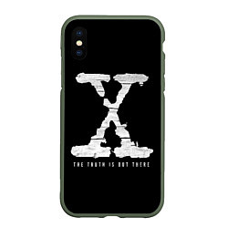 Чехол iPhone XS Max матовый The Truth Is Out There, цвет: 3D-темно-зеленый