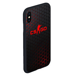 Чехол iPhone XS Max матовый CS:GO Grey Carbon, цвет: 3D-черный — фото 2