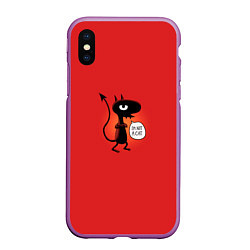 Чехол iPhone XS Max матовый Disenchantment: I'm not a Cat, цвет: 3D-фиолетовый