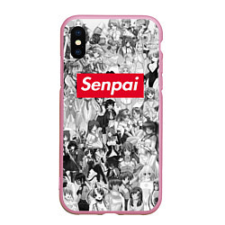 Чехол iPhone XS Max матовый SENPAI Stories, цвет: 3D-розовый