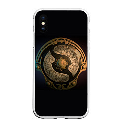 Чехол iPhone XS Max матовый Bronze Aegis, цвет: 3D-белый