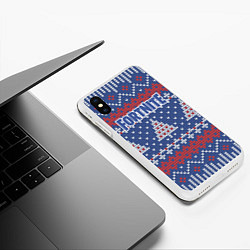 Чехол iPhone XS Max матовый Fortnite: New Year, цвет: 3D-белый — фото 2
